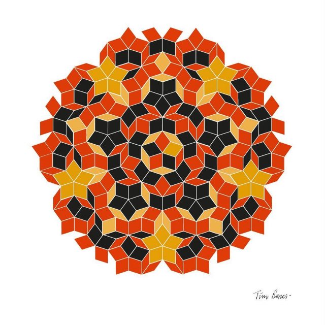 #geometric #geometricabstraction #opart #graphicartist #penrosetiling